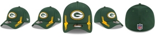 New Era Men's Green Green Bay Packers 2021 NFL Sideline Home 39THIRTY Flex Hat